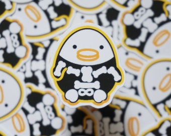 Skeleton Mango | SpookyLil' Friends Soft Matte Vinyl Die-Cut Sticker | Halloween Stickers | 1.25 in x 1.159 in