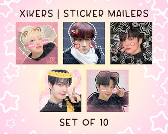 XIKERS | Kpop Mail Stickers | Happy Mail Stickers | Kpop Stickers | Kpop Trading Stickers | XIKERS Stickers | Set of 10