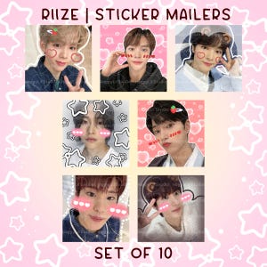 RIIZE | Kpop Mail Stickers | Happy Mail Stickers | Kpop Stickers | Kpop Trading Stickers | RIIZE Stickers | Set of 10