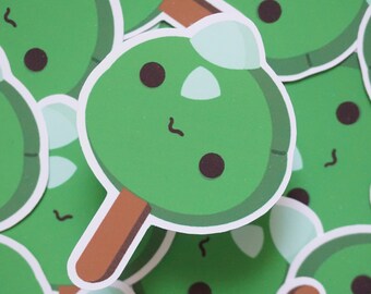 Domino Ice Cream Soft Matte Vinyl Die-Cut Sticker | Cute Dinosaur | Laptop, Water Bottle, Notebook Sticker Gift | 1.846 in x 2.5 in