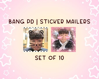 BANG PD | Kpop Mail Stickers | Happy Mail Stickers | Kpop Stickers | Kpop Trading Stickers | BANG Pd Stickers | Set of 10