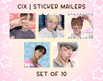 CIX | Kpop Mail Stickers | Happy Mail Stickers | Kpop Stickers | Kpop Trading Stickers | CIX Stickers | Set of 10