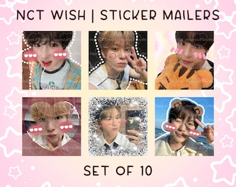 NCT WISH | Kpop Mail Stickers | Happy Mail Stickers | Kpop Stickers | Kpop Trading Stickers | NCTWISH Stickers | Set of 10
