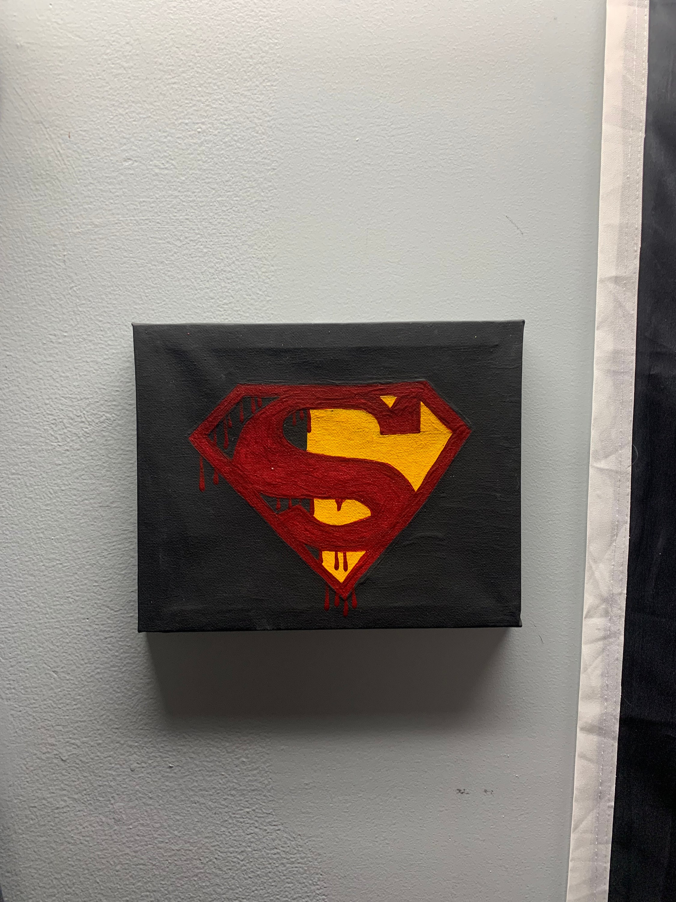 Superman Acrylic Painting Etsy