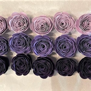 Purple Paper Roses - Purple Paper Flowers