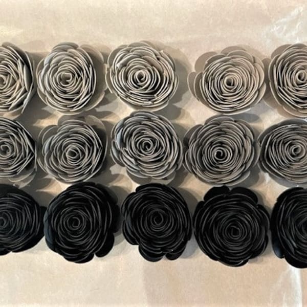 Grey Paper Flowers - Etsy