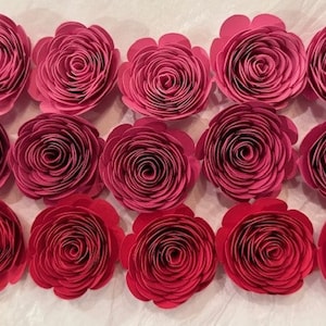 Valentine Colored Paper Roses - Valentine Colored Paper Flowers