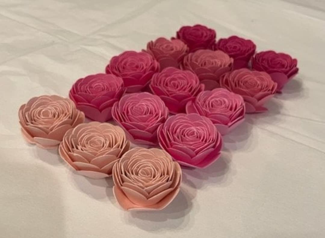 Pink Paper Roses - Pink Paper Flowers - Etsy