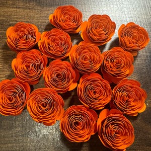 Orange Paper Roses - Orange Paper Flowers