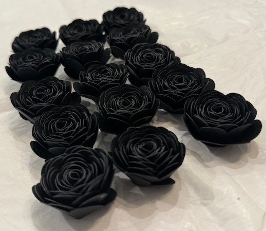 Black Paper Roses - Black Paper Flowers - Etsy