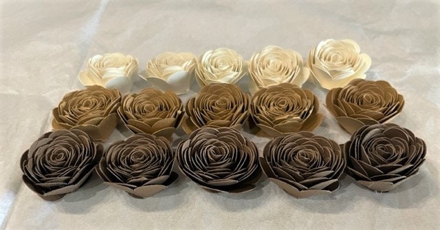 Brown Paper Roses - Brown Paper Flowers - Etsy
