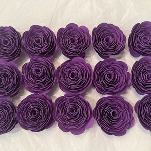 Purple Paper Roses - Purple Paper Flowers