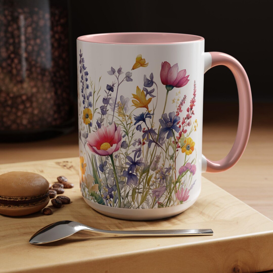 Wildflower Coffee Mug,floral Coffee Mug,wildflower Mug Gift,botanical ...