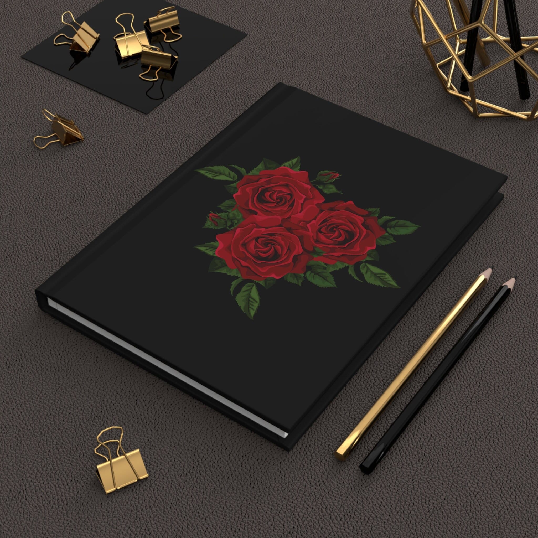 Rose Flower Leather Journal Handmade Leather Bound Notebook Office Diary Scrapbook  Small Blank Book Writing Journal Deckle Paper 5X7 