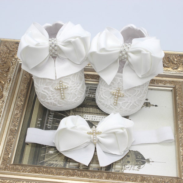 Baptism Shoes Girl Etsy