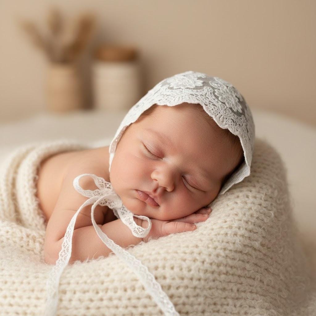 Baptization Hat Lace Christening Bonnet: Lace Baby Baptism Hat - Etsy