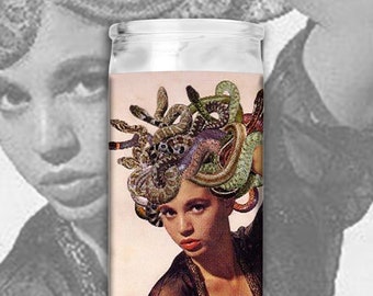 8" Medusa Pinup Candle