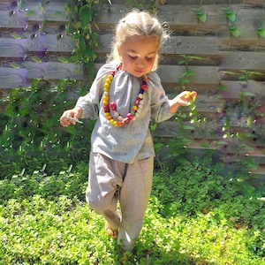 The Easy Pant PDF Sewing Pattern | Child Sizes 1-6 years | Beginner friendly | Elastic waist pant | Kid's Pull up Pant | Patch pocket Pant