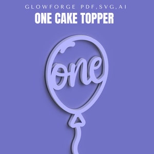 Glowforge Balloon Cake Topper Diseño digital para corte por láser / SVG / AI / PDF