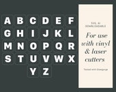 Scrabble Tiles Alphabet, Glowforge, Laser, Vinyl Cutter SVG, AI File