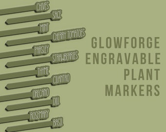 Bundle of 12 Plant Markers for Gardeners | SVG and AI Files for Laser Cutting | Digital Download