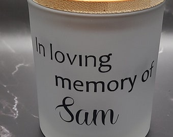 Pet memorial candle, Personalized Pet memorial, pet loss, pet sympathy gift, flameless candle