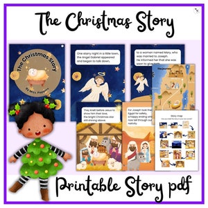 Printable Christmas Nativity Rhyme Book for Kids: Birth of Jesus Bible Story PDF