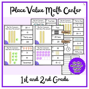 Tarjetas didácticas de matemáticas imprimibles y entretenidas para niños: herramientas de aprendizaje del valor posicional
