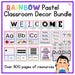 Rainbow Pastel Classroom Decor Bundle: Printable Canva Templates for ...