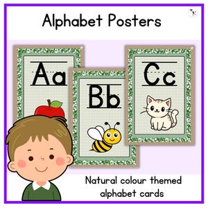 Schede didattiche dell'alfabeto: risorse didattiche stampabili per l'apprendimento educativo per EYFS, scuola materna e asilo nido Riconoscimento ABC