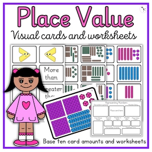 Cartes de valeur de base dix et fiches d'exercices pour les mathématiques du primaire