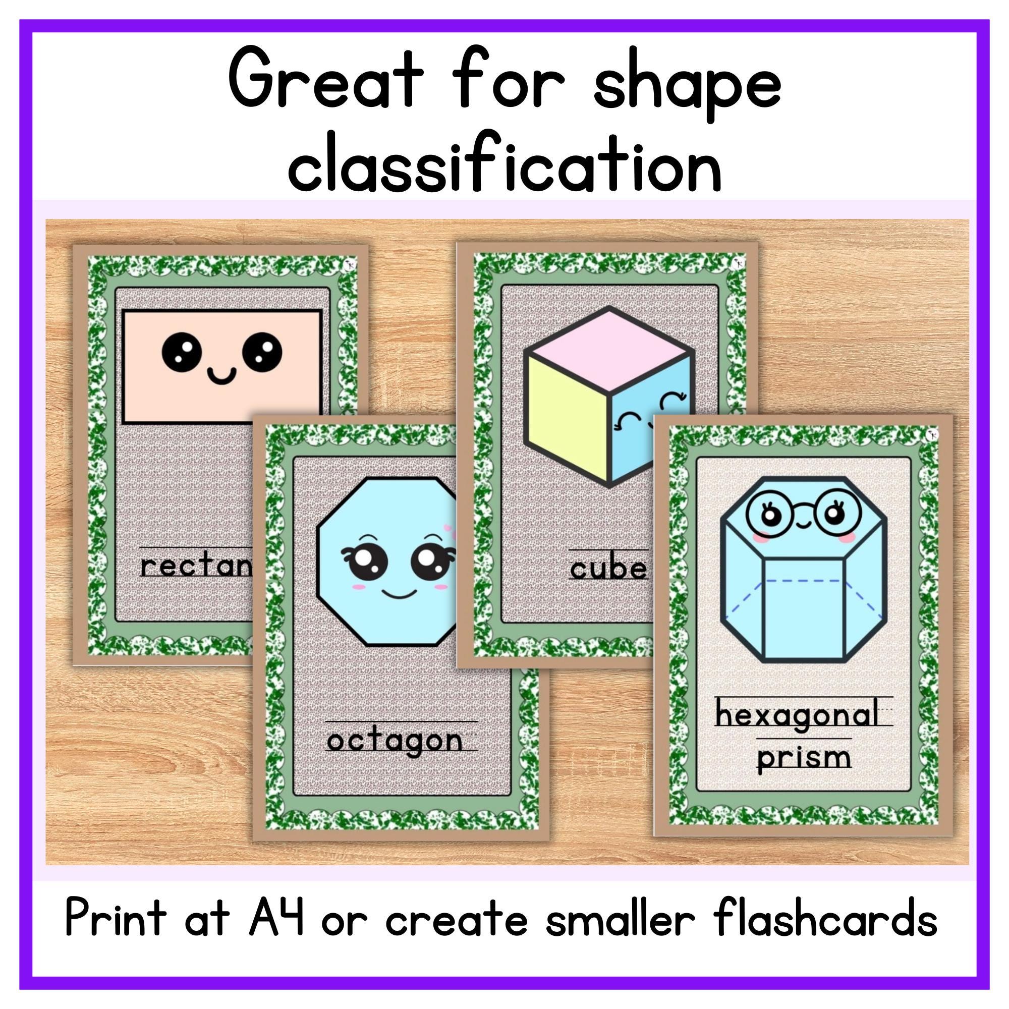 Editable 2D and 3D Shape Posters Elementary Math Learning Resources for ...
