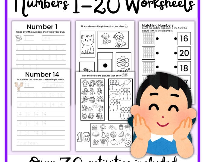 Printables Kindergarten Math Worksheets, Numbers 1 to 10, Counting ...