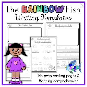 Rainbow Fish Writing Templates: Vocabulary, Story Retell and Reading Comprehension for Early Learners