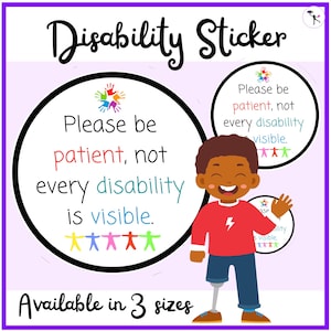Invisible Disability Awareness Sticker - Inclusiviteitssticker voor Accessibility Pride