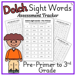 Dolch Sight Words Assessment: Printable High Frequency Reading Sheets for Grades 1-3