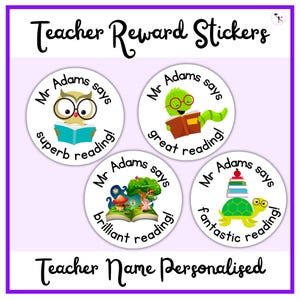 Teacher Reward Stickers for Reading Motivation and Praise