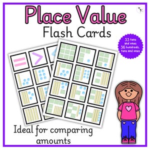 Printable Place Value Flash Cards for Kids, Math Activities, Educational Curriculum, Montessori Resources