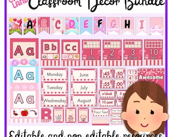 Candyland Bulletin Board Kit and Classroom Decor Bundle for Elementary Schools