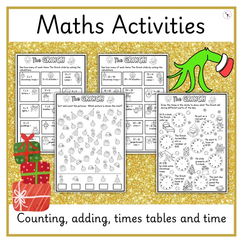 The Grinch Activities 1st - 3rd Grade Math and Literacy National Grinch ...