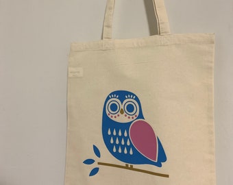 Upetstory Trendy Owl Canvas Tote Bag for School Travel and Shopping Upetstory Trendy Owl Canvas Tote Bag for School Travel and Shopping