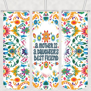 Mother’s Day quote Floral tumbler, Mother Tumbler Wrap Designs - Skinny Tumbler 20oz Design, Seamless