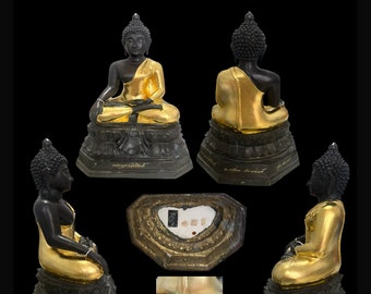 Thai Lanna Amulett Phra Phuttha Sihing Buddha Statue S / N 3 Charge Chana Marn Sieger Mara Meister AJ Plian Hattayanon Temple Wat Khao Or