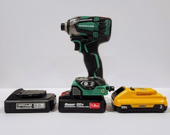 Heavy Duty Bauer / DeWalt / Hercules 20v Low Profile Battery Adapter for Hitachi / Metabo HPT / Hikoki 18v Tools