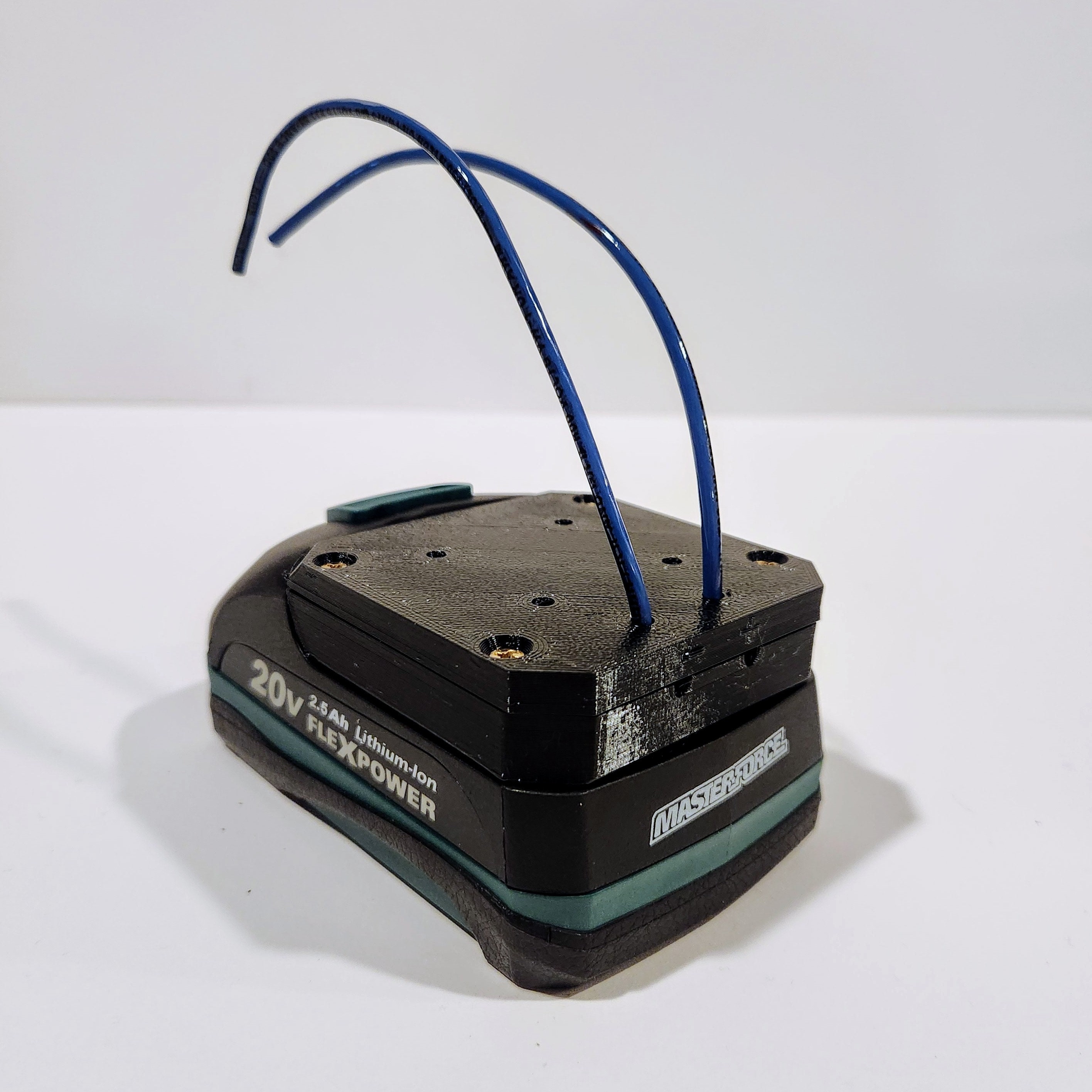 Power Source Adapter Dock for Masterforce 20v Battery Adjustable Wire