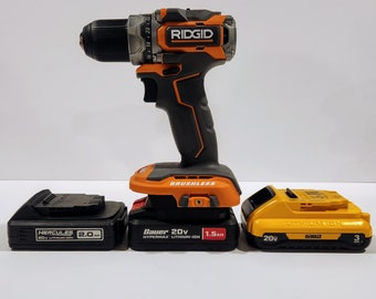 Heavy Duty Bauer / DeWalt / Hercules 20v Low Profile Battery Adapter for Ridgid 18v Tools