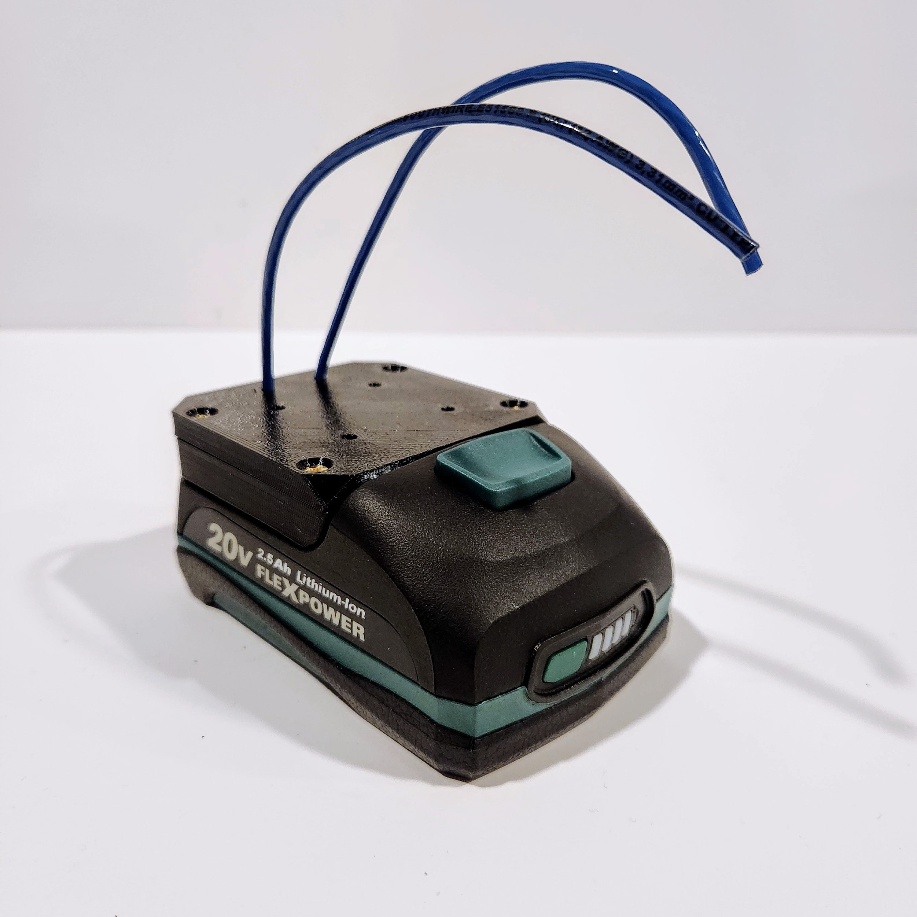 Power Source Adapter Dock for Masterforce 20v Battery Adjustable Wire