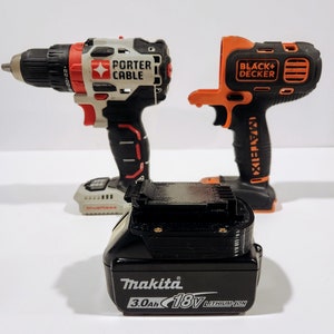 Indestructible Makita 18v Battery Adapter for Porter Cable / Black and Decker 20v Max Tools