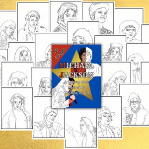 Micheal Jackson: A Coloring Book That Is Inspired by The King Of Pop- 50 Images Instant Digital Download