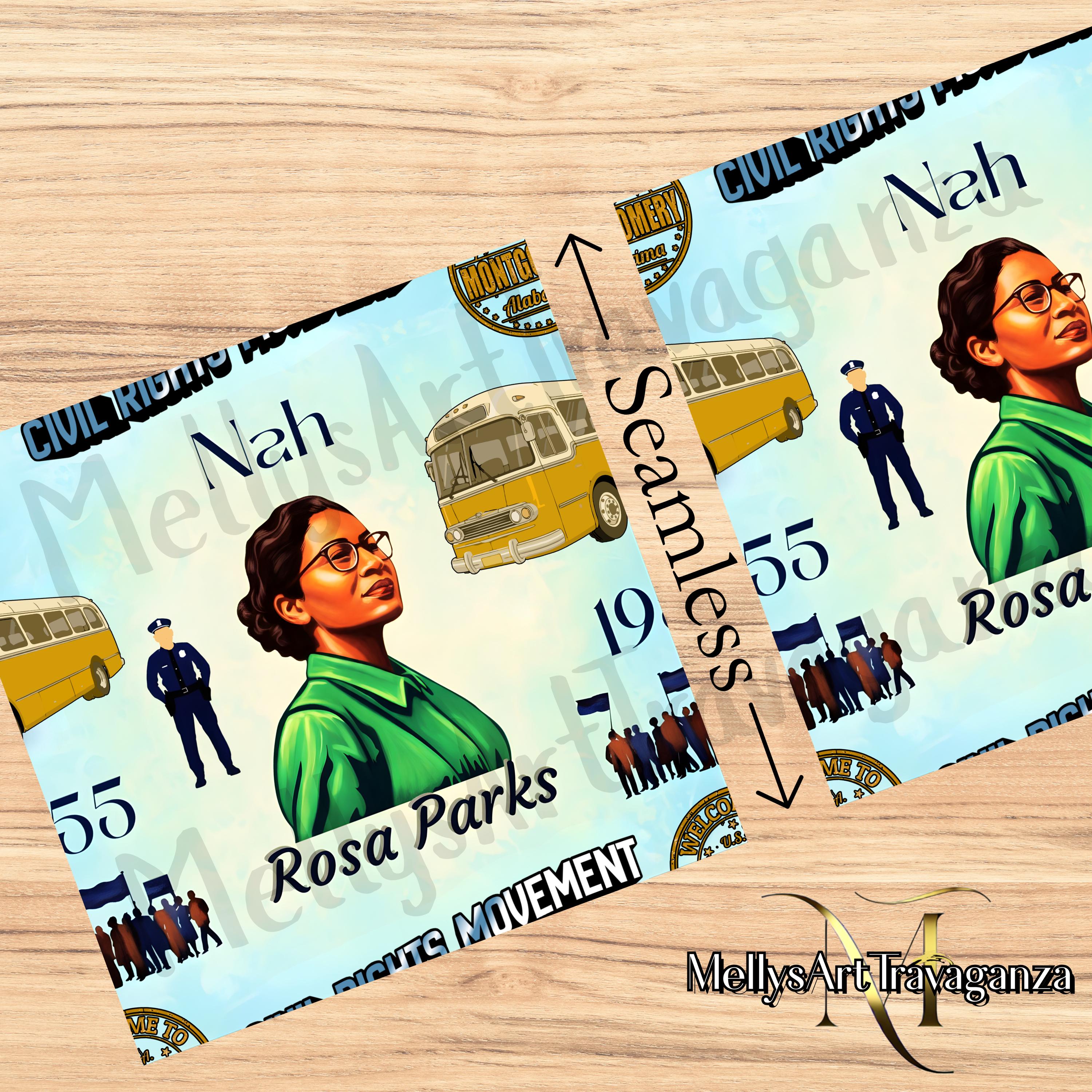 Rosa Parks “nah” Civil Rights Movement Inspired Seamless Pattern for ...